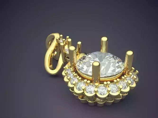 Complex Pendant With Diamonds CAD 3724