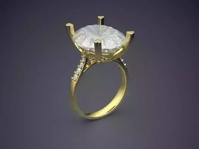 Engagement Ring With Incredibly Big Diamond CAD 3719