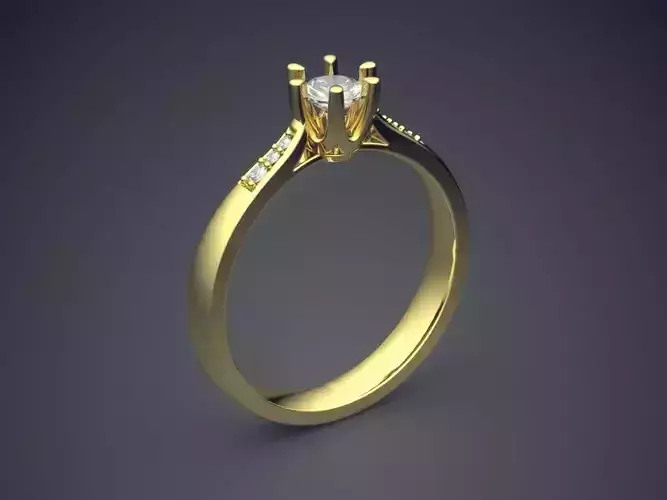 Humble Engagement Ring With Diamond CAD 3715