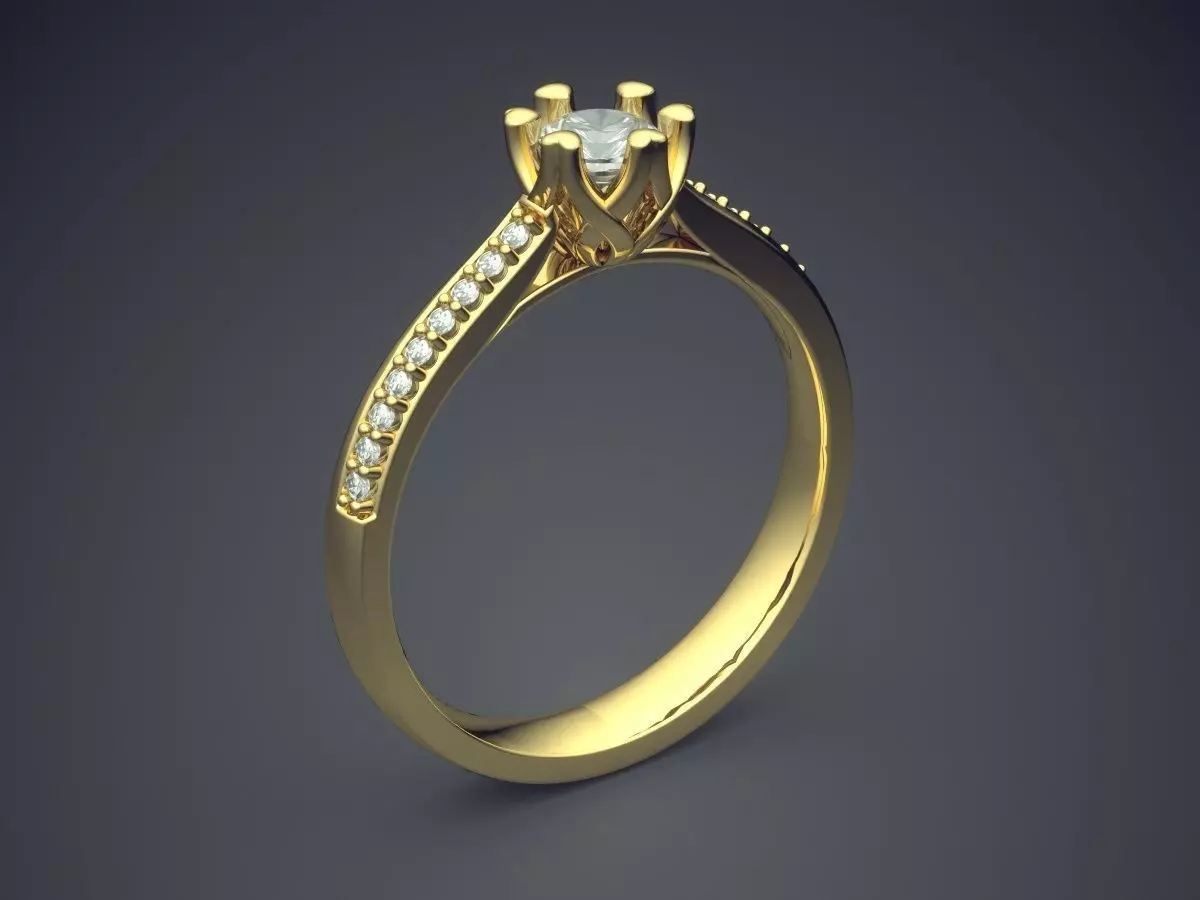 Simple Ring With Ornaments On The Side CAD 3711 3D print model