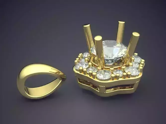 Pendant With Bunch Of Diamonds CAD 3690