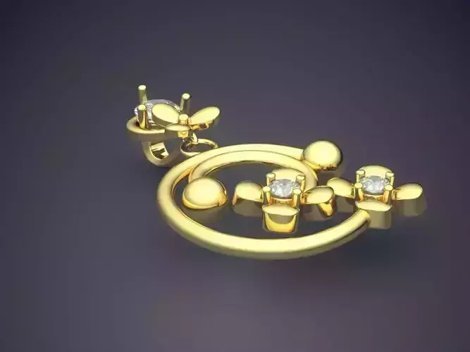 Circle Pendant With Lots Of Ornaments CAD 3684 3D print model