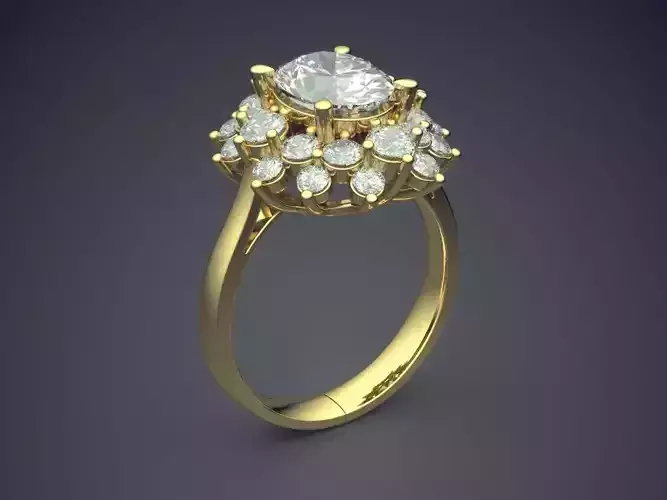 Ring With Bunch Of Big Diamonds On Top CAD 3685