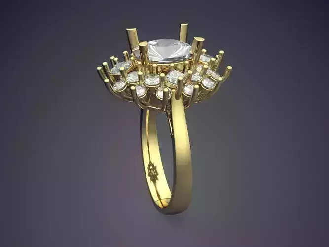 Luxurious Ring With Lots Of Diamonds On Top CAD 3683