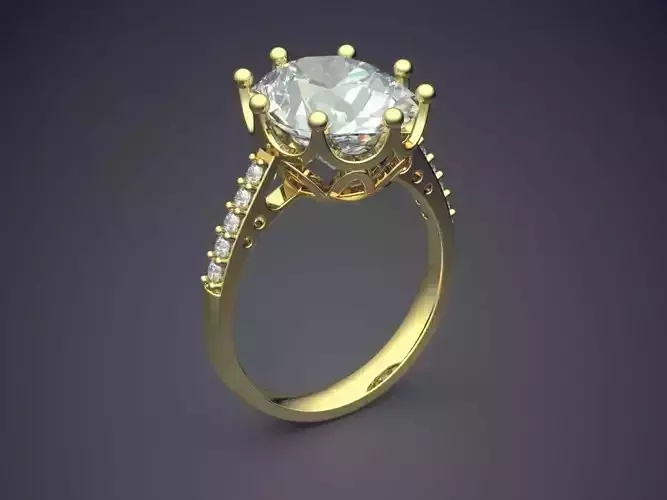 Engagement Ring With Big Diamond CAD 3681