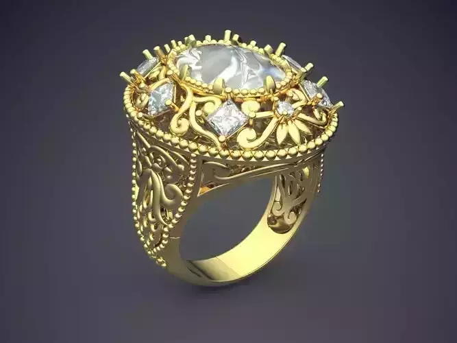Very Luxurious Ring With Enormous Diamond CAD 3674