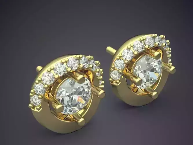 Earrings With A Few Diamonds Inside CAD 3666