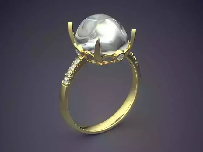 Engagement Ring With Enormous Diamond CAD 3665