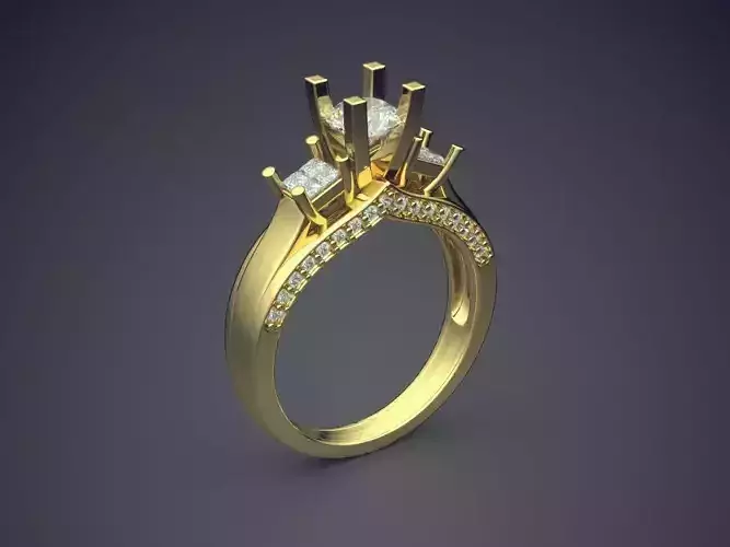 Ring With Three Diamonds CAD 3667
