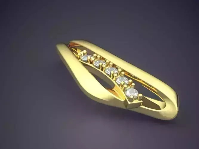 Simple Brooches With Diamonds CAD 3657 3D print model