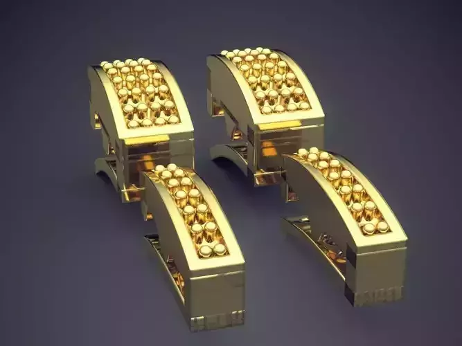 Square Jewelry Pieces With Ornaments CAD 3660