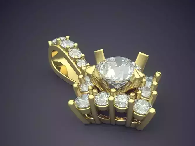 Very Luxurious Pendant With Diamonds CAD 3649 3D print model