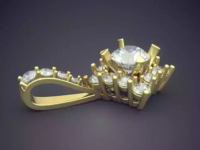 Very Luxurious Pendant With Diamonds CAD 3649