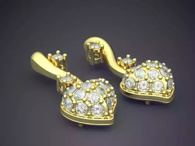 Earrings With Diamonds CAD-3651