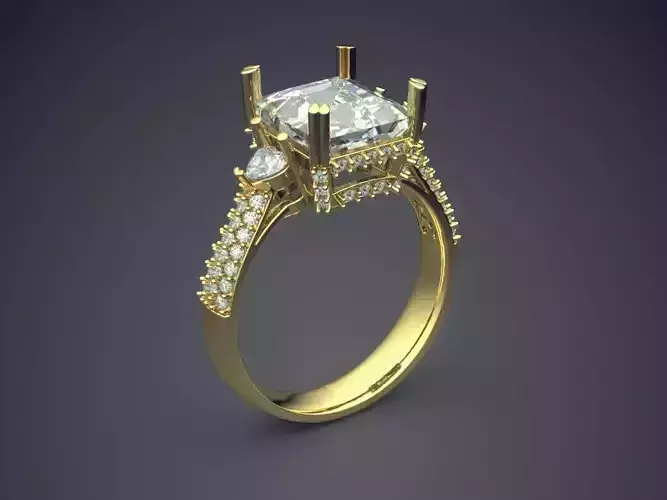 Ring With Square Diamond On Top CAD 3650