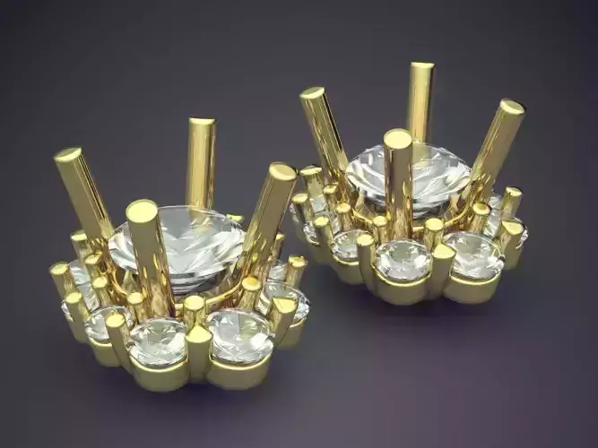 Earrings With Diamonds CAD-3646