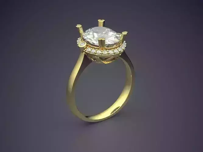 Ring With Oval Diamond CAD 3645