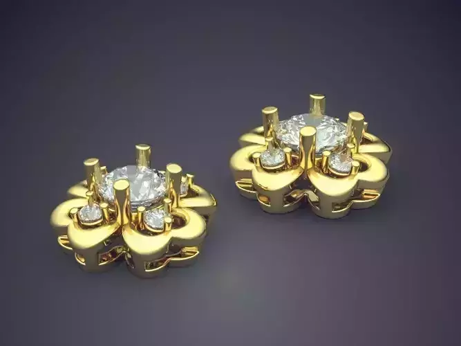 Flower Shaped Brooches CAD 3642 3D print model