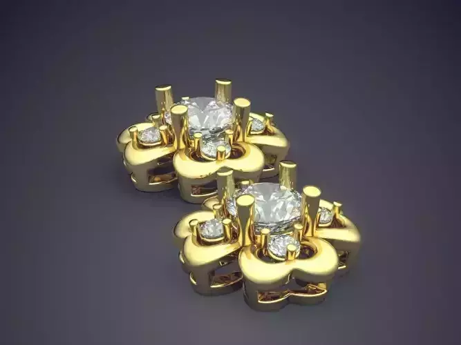 Flower Shaped Brooches CAD 3642