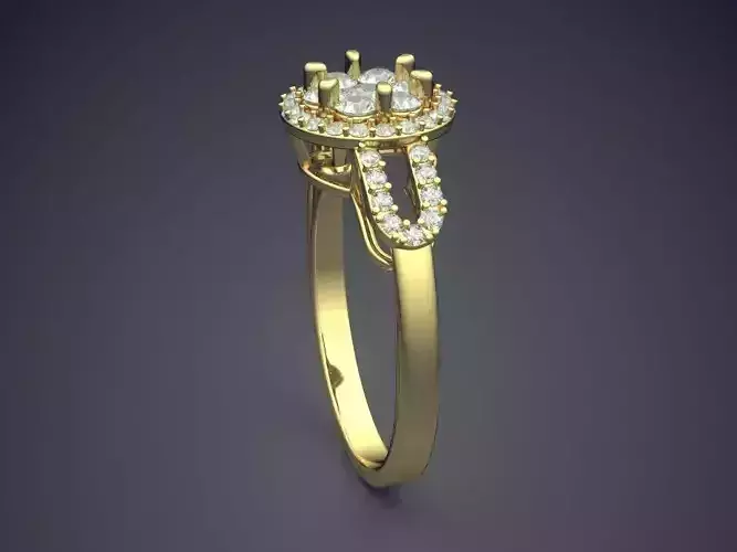 Ring With A Bunch Of Diamonds CAD 3647