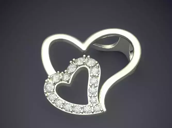 Heart Shaped Pendant CAD 3640