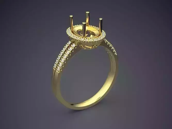 Ring Without Diamond On Top CAD 3641 3D print model