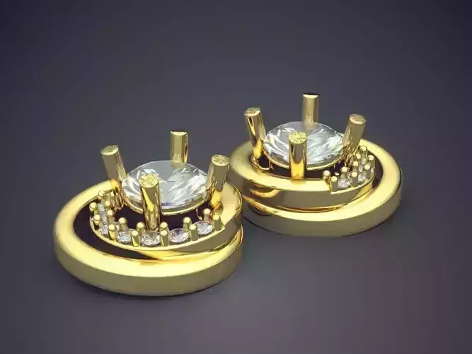 Circle Brooch With Diamonds Inside CAD 3638