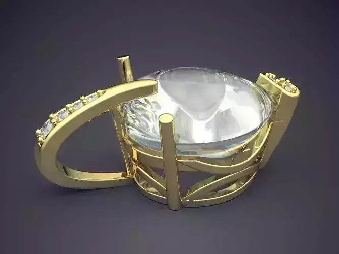 Pendant With Enormous Diamond CAD 3633