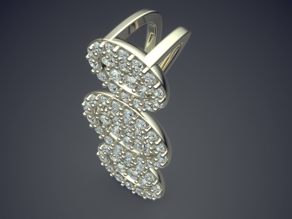 Pendant With Three Circles CAD 3635 3D print model_1