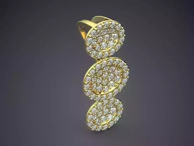 Pendant With Three Circles CAD 3635