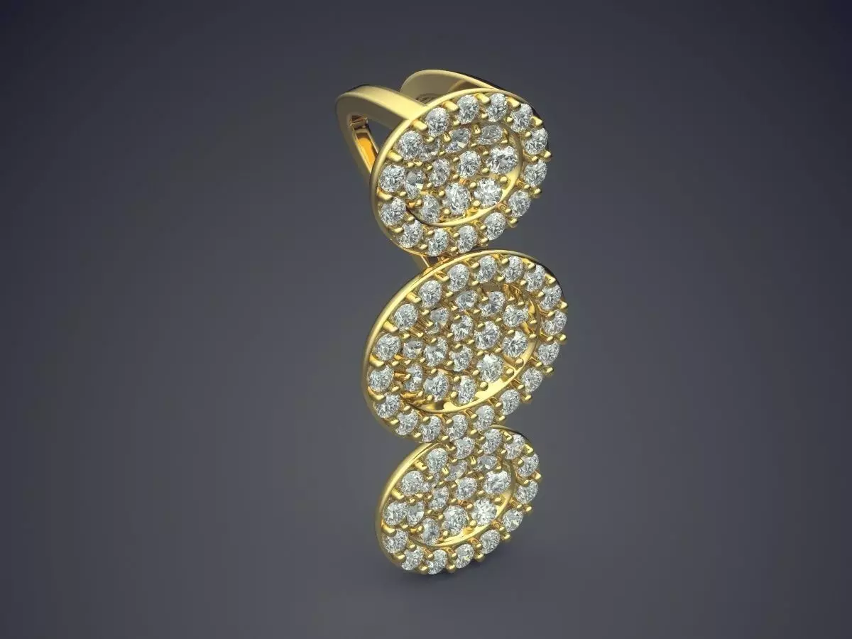 Pendant With Three Circles CAD 3635 3D print model_0