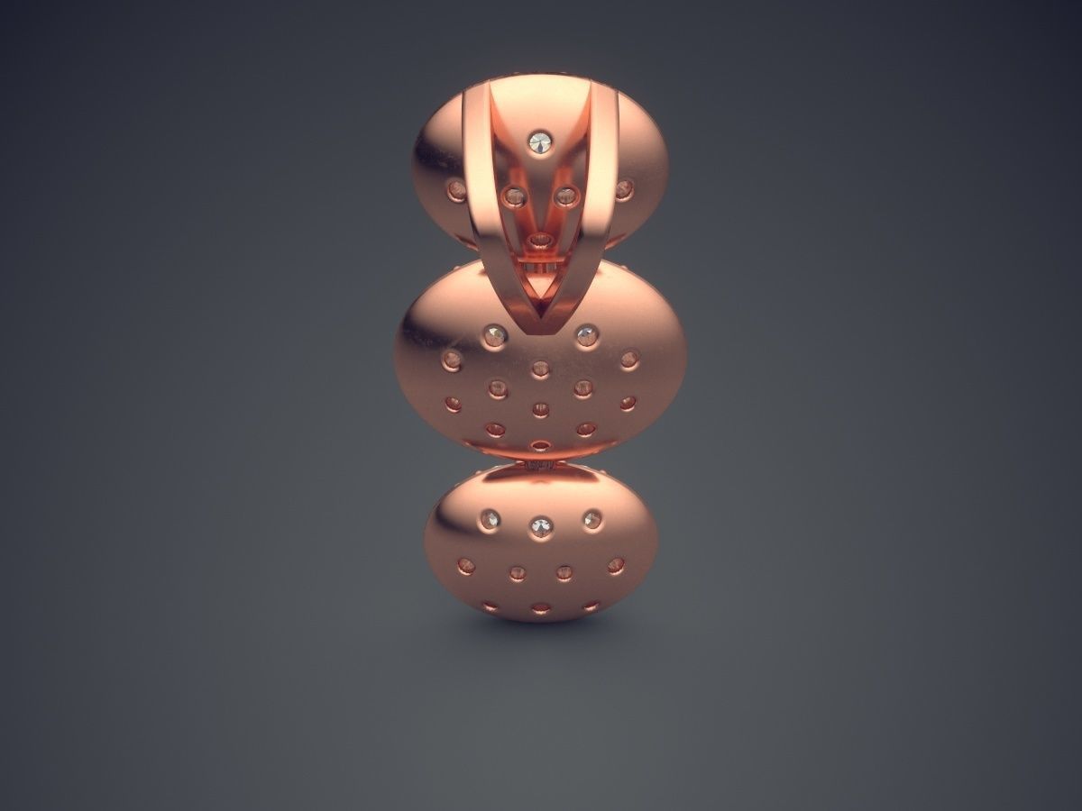 Pendant With Three Circles CAD 3635 3D print model_2