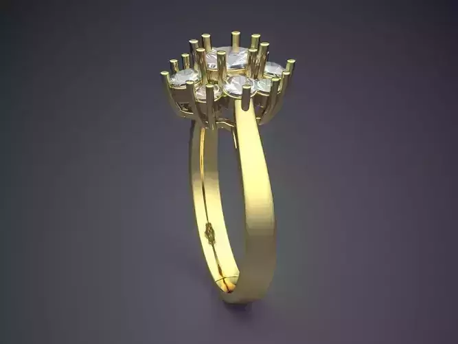 Ring With Sprinkle Of Diamonds On Top CAD 3628
