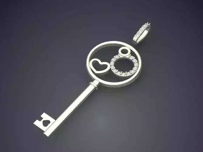 Key With Circle Ornaments CAD 3627