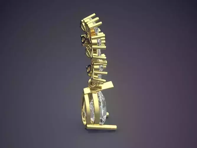 Intereting Designed Brooch CAD 3620