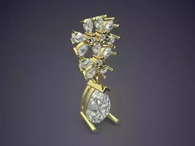 Intereting Designed Brooch CAD 3620