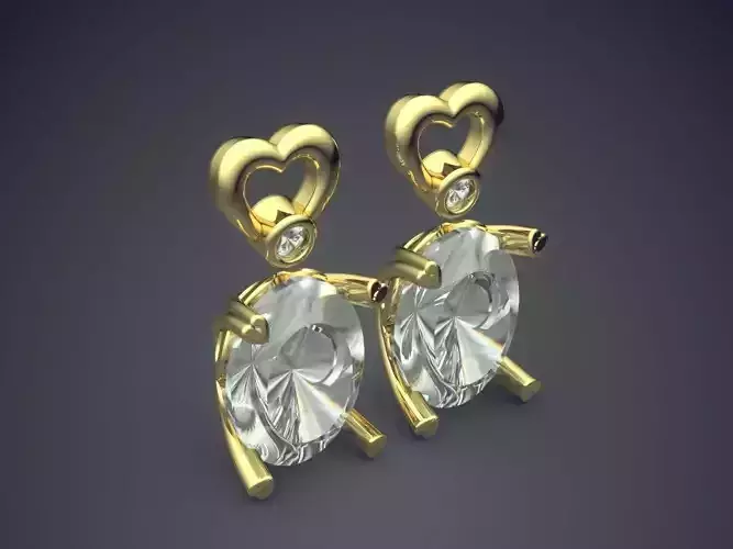 Earrings With Oval Diamond CAD 3616