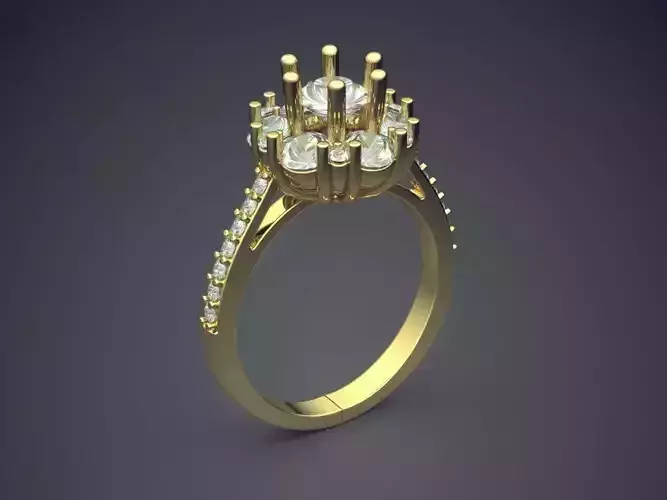 Ring With A Bunch Of Diamonds On Top CAD 3615