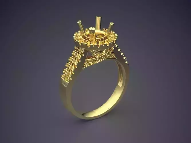 Ring With Hollow Top CAD 3612 3D print model