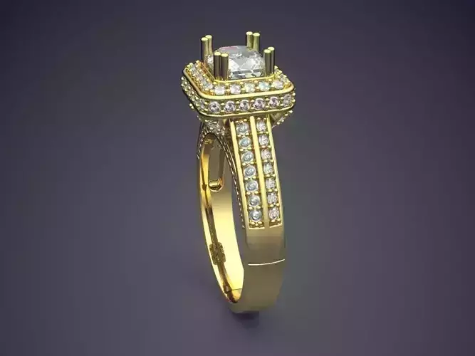 Very Luxurious Ring With Square Diamond CAD 3610