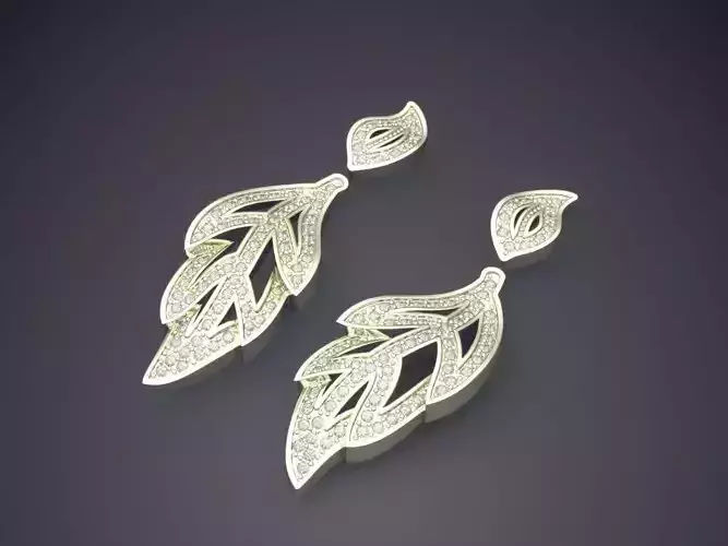 Leaf Shaped Brooch CAD 3613