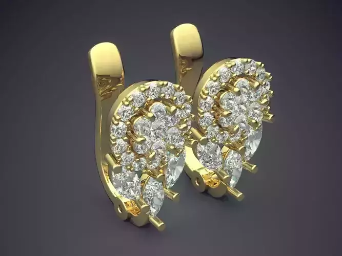 Earrings With A Lot Of Diamonds CAD 3601
