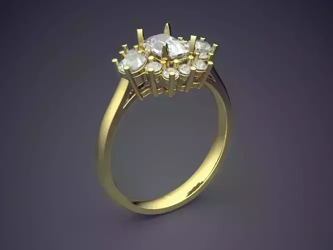 Engagement Ring With A Ton Of Diamonds CAD 3592