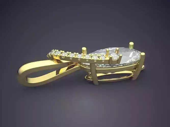 Pendant With Huge Diamond CAD 3588