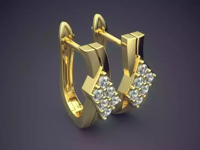 Earrings With Square Diamonds CAD 3582