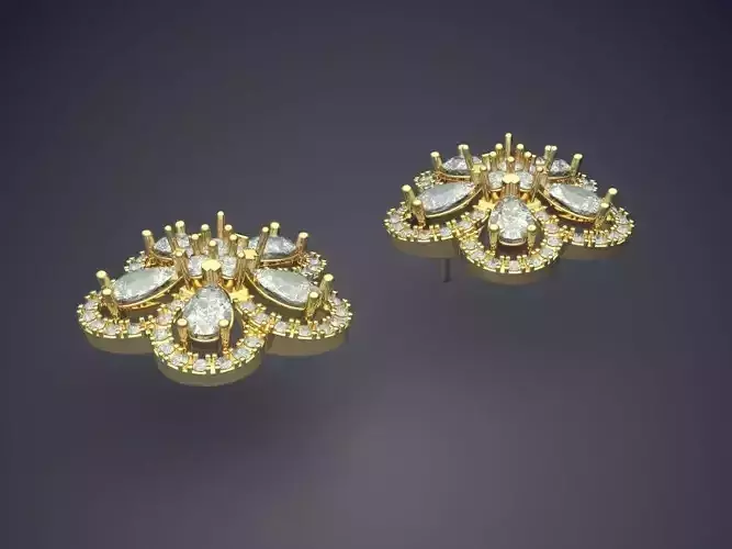 Earrings With Diamonds CAD-3569