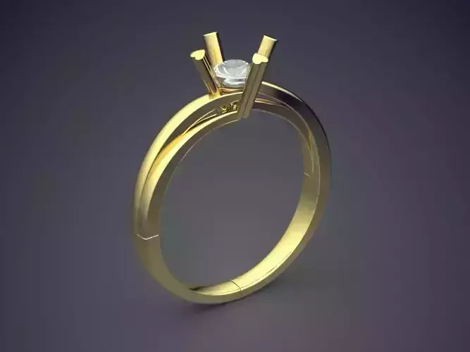 Simple Engagement Ring With Small Diamond CAD 3565