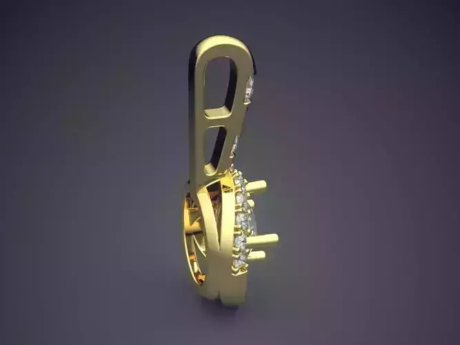 Hanging Earrings With Circle Ornament And Diamonds CAD 3562