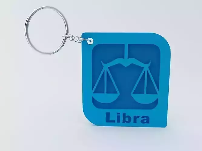 Libra Zodiac Keychain Model