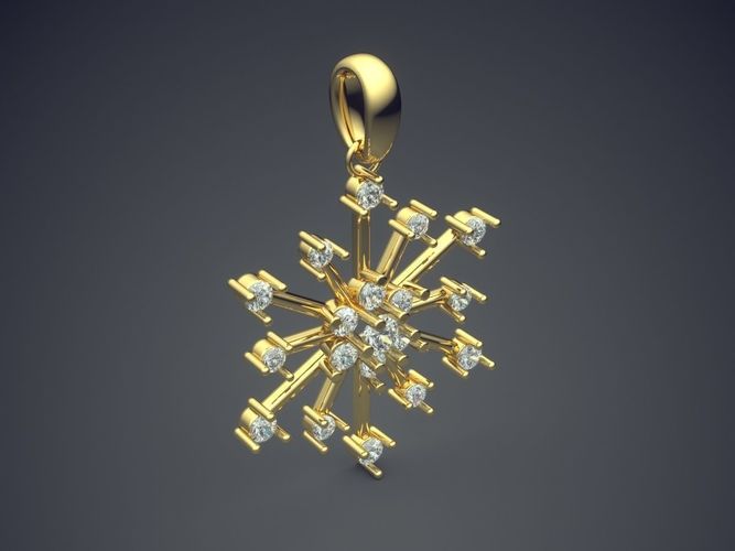 Earrings With Hanging Snowflakes CAD 3553 3D print model